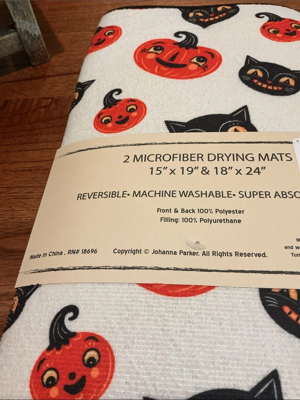 Johanna Parker Halloween Dish Drying Mats - Set of 2